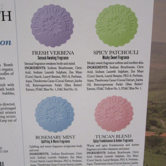 NWT! Ginger Lily Farms Botanical Bubble Bath Bombs 4Pc - Tuscany Collection - Picture 3 of 3
